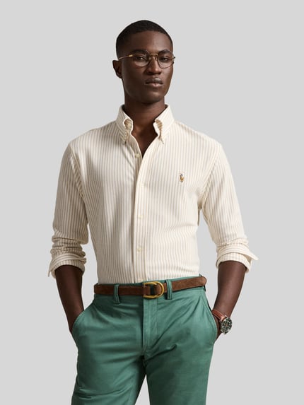 Polo Ralph Lauren Regular Fit Freizeithemd aus reiner Baumwolle Beige 4