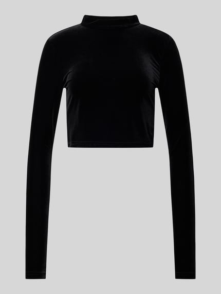 Bluzka krótka z długim rękawem i stójką Shop The Look MANNEQUINE