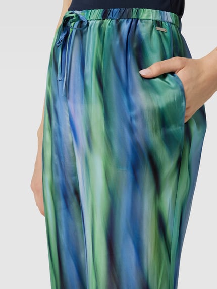Armani Exchange Wide Leg Stoffhose im Allover-Design Blau 3