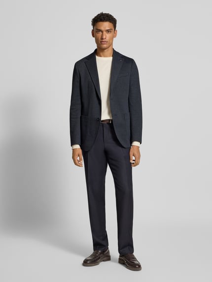 HECHTER PARIS Regular fit 2-knoops colbert met reverskraag Blauw - 1