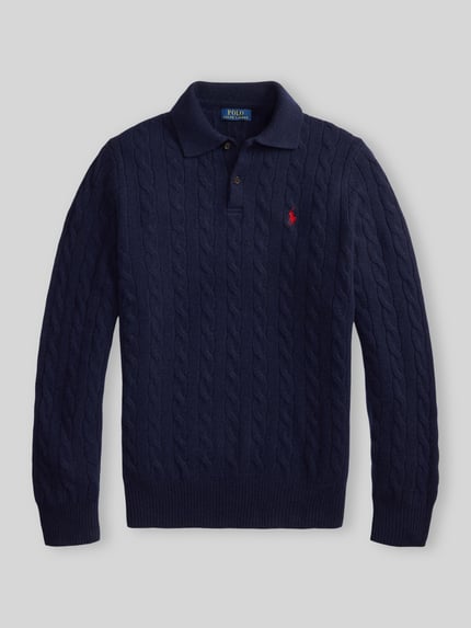 Polo Ralph Lauren Regular fit pullover van mix van wol en kasjmier Marineblauw - 2