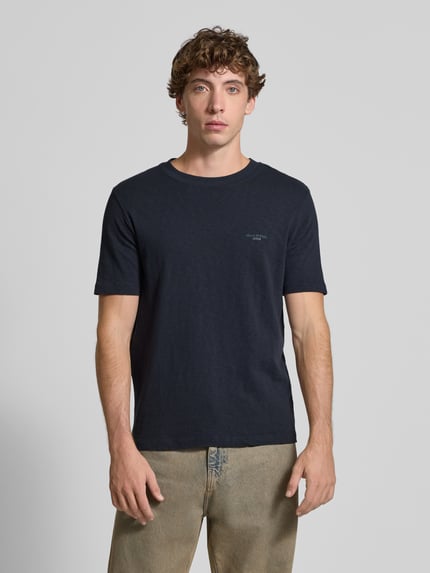 Marc O'Polo DENIM Regular Fit T-Shirt aus reiner Baumwolle Dunkelblau 4