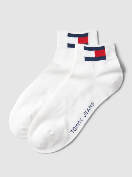 Tommy Hilfiger Sneakersocken mit Logo-Print im 2er-Pack Weiss 1