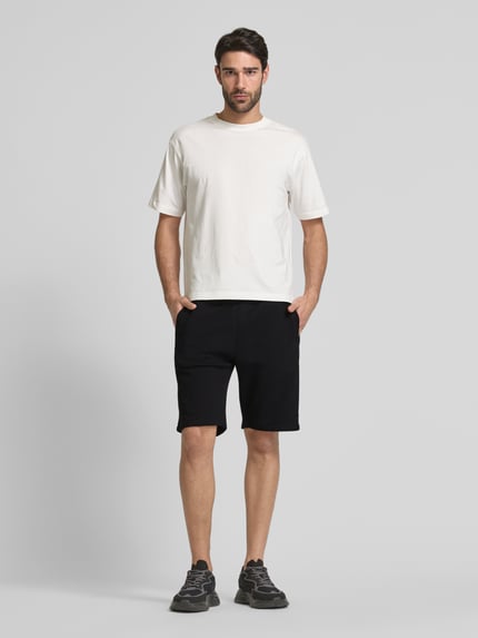 GUESS Activewear Korte broek met elastische band en tunnelkoord, model 'ALDWIN' Zwart - 1