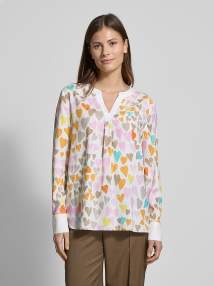 HERZENS Blusenshirt aus Seiden-Elasthan-Mix Offwhite 4