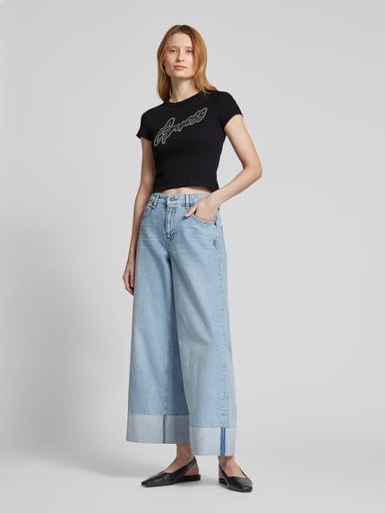 GUESS T-shirt met siersteentjes Zwart - 1