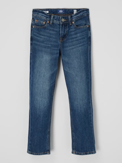 JACK & JONES Straight fit jeans van katoen, model 'Clark' Blauw - 1