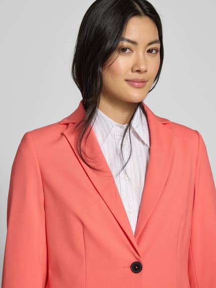 COMMA Regular Fit Blazer mit Reverskragen und Knopfverschluss Koralle 3