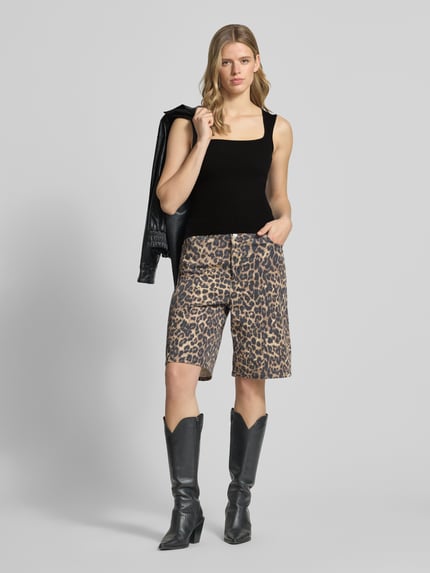 JJXX Top aus Viskose-Mix mit Karree-Ausschnitt Modell 'POSIE' Black 1