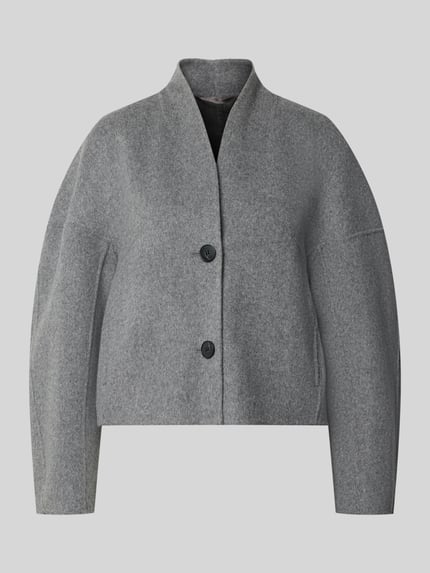 Kurze Wolljacke mit Stehkragen - curated by Viky Rader Shop The Look MANNEQUINE