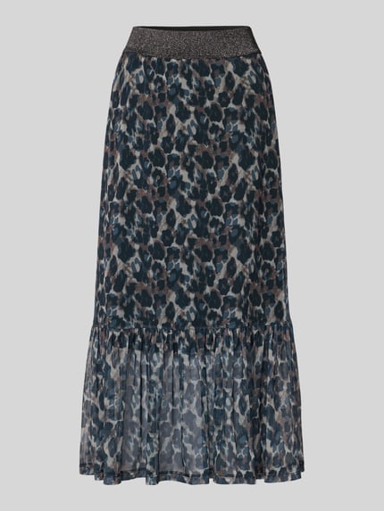 Christian Berg Woman Midirok met effectgaren Cognac - 2