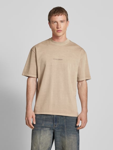 PEGADOR T-Shirt mit Label-Print Beige 4