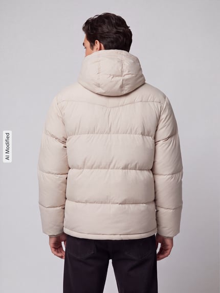 Levi's® kurtka pikowana o kroju regular fit z odpinanym kapturem Beżowy 5