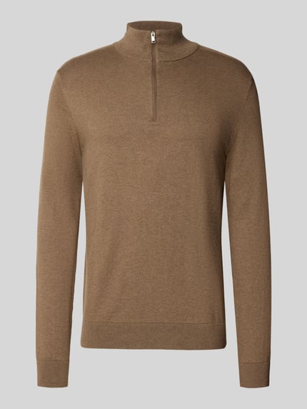 Selected Regular Fit Troyer aus reiner Baumwolle Modell 'BERG' Sand 2