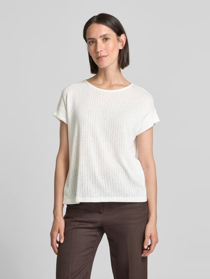 someday. Strickshirt mit Kappärmeln Modell 'Kanandi detail' Offwhite 4