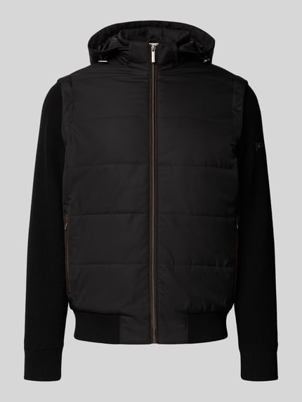 bugatti Regular Fit Steppjacke mit abnehmbaren Ärmeln Black 2