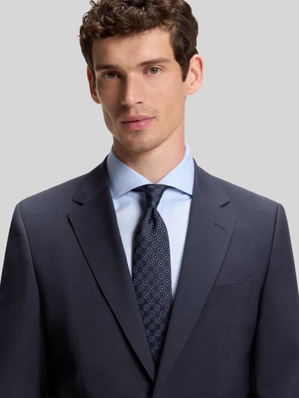 BOSS Slim Fit Anzug aus reiner Schurwolle Modell 'H-HUGE-2PCS-263' Marine 3