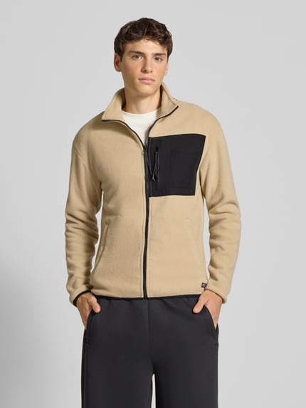 Blend Fleecejack met opstaande kraag Beige - 4