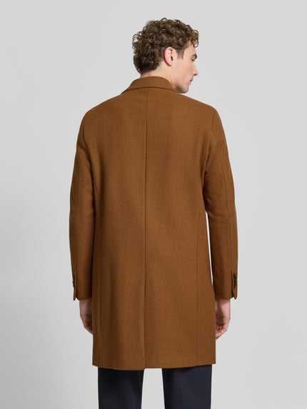 HECHTER PARIS Slim Fit lange jas met reverskraag Beige - 5