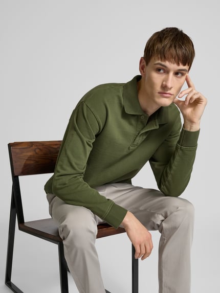 Closed Regular fit poloshirt van katoen Olijfgroen - 3