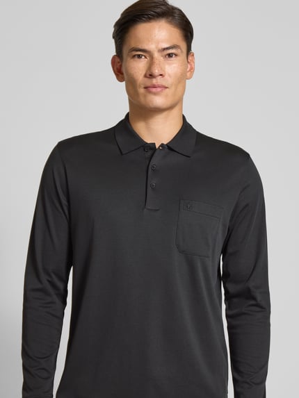 RAGMAN Regular Fit Poloshirt mit Brusttasche Black 3
