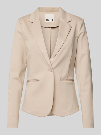 ICHI Slim fit blazer met paspelzakken, model 'KATE' Beige - 2