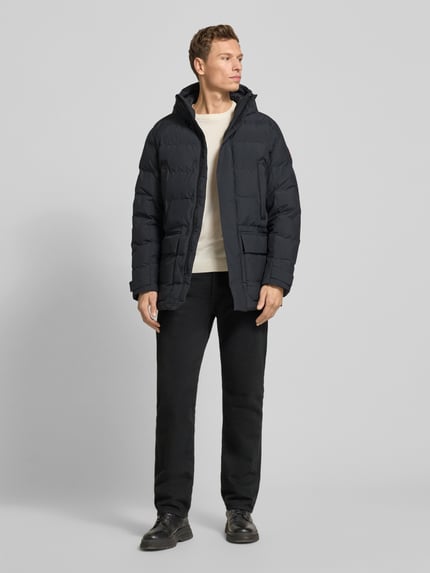 Save The Duck Gewatteerd jack met capuchon, model 'QUINLAN' Zwart - 1