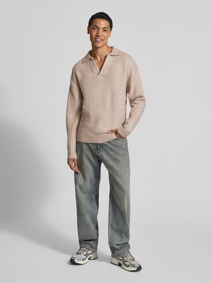 JACK & JONES Loose fit gebreide pullover met wol model 'SOHO' Offwhite - 1