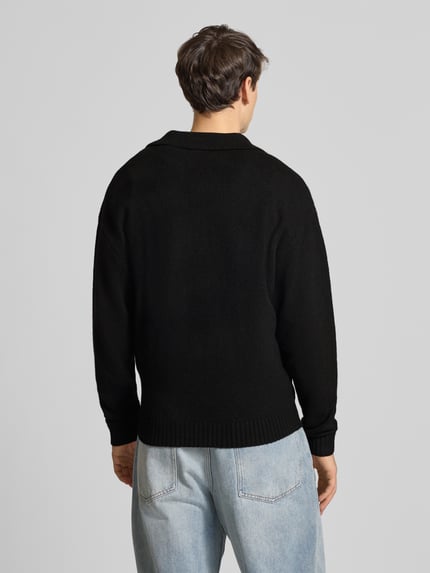 JACK & JONES Loose Fit Strickpullover mit Woll-Anteil Modell 'SOHO' Black 5