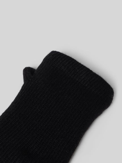 EEM Zonder vingers handschoenen van pure wol Zwart - 3