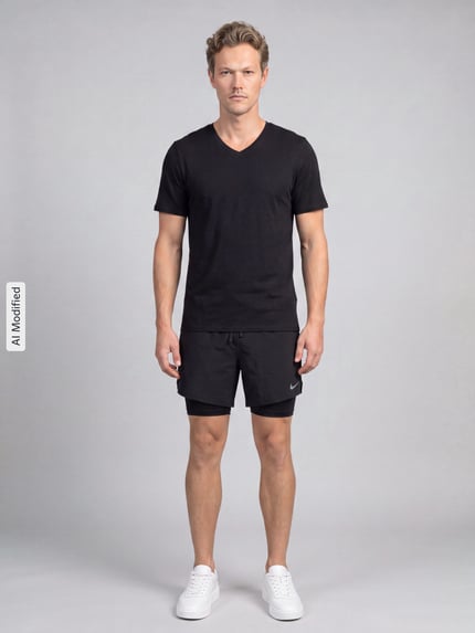 Nike Training Regular Fit Sportshorts mit Dri-FIT-Technologie Modell 'STRIDE 5IN HYBRID' Black 1