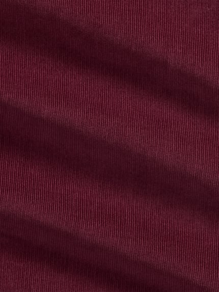 Produktfoto, feine Rippenstruktur in Dunkelrot, glatte Baumwolloptik, Custom Fit Freizeithemd aus reiner Baumwolle von Polo Ralph Lauren