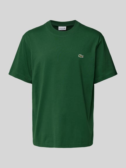 Lacoste T-shirt met logodetail, model 'BASIC ON' Groen - 2