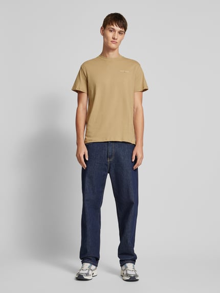 Tommy Jeans T-Shirt mit Label-Print Beige 1