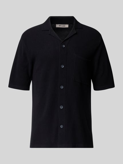 ONLY & SONS Koszula casualowa o kroju regular fit z kołnierzem z połami model ‘TONY’ Czarny 2