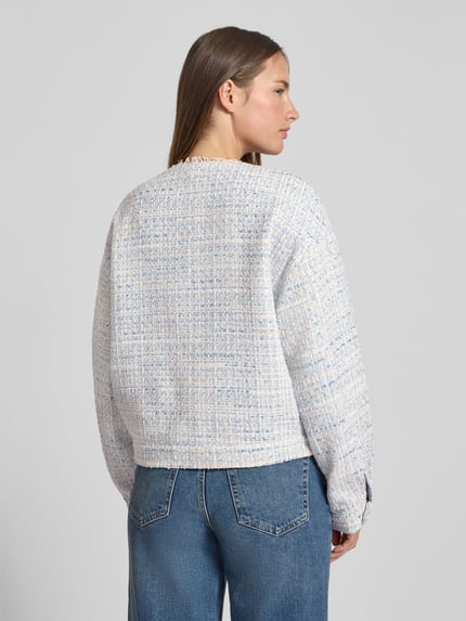 Christian Berg Woman Selection Blazer met knoopsluiting Rookblauw - 5