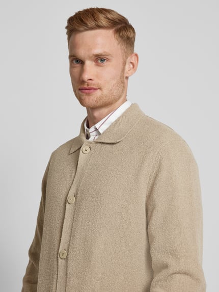 Jake*s Studio Men Strickjacke mit Umlegekragen Modell Stein 3