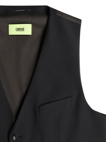CINQUE Anzugweste mit V-Ausschnitt Modell 'Castello' Black 2