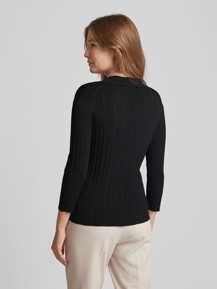 someday. Strickpullover mit V-Ausschnitt Modell 'Tomoya' Black 5