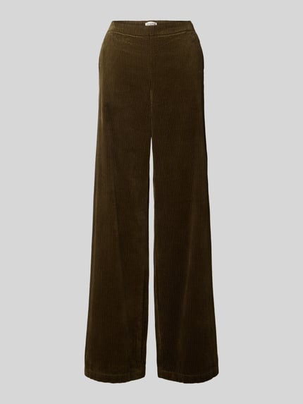 Marc O'Polo Wide Leg Cordhose aus reiner Baumwolle Khaki 2