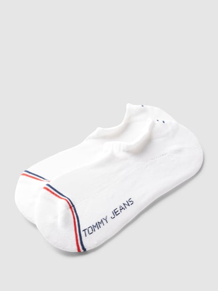 Tommy Hilfiger Stopki z paski w kontrastowym kolorze w zestaw 2 szt. Biały 1