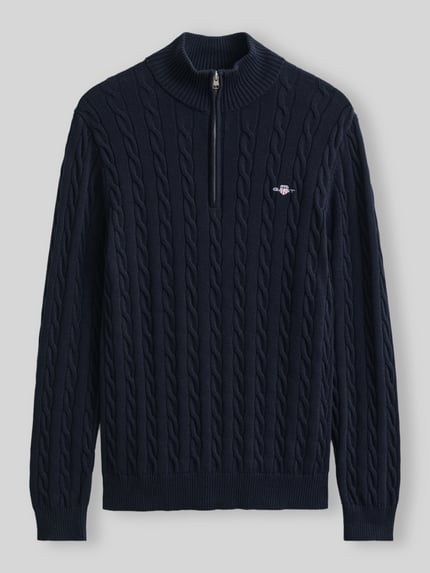 GANT Regular Fit Troyer mit Half Zip Marine 2