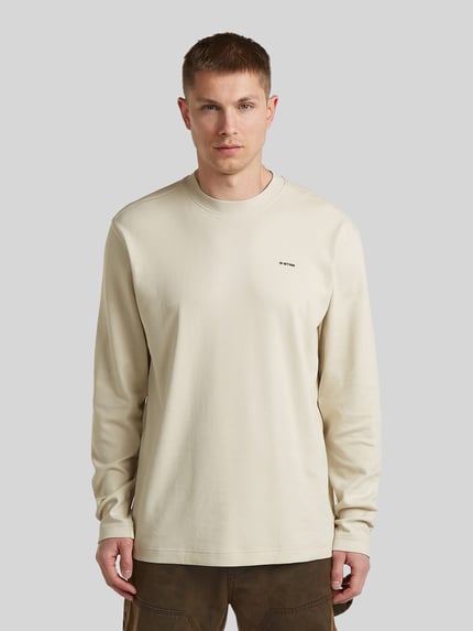 G-Star RAW Langarmshirt mit Logo-Schriftzug Offwhite 4