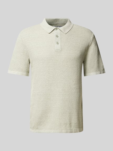 JACK & JONES Regular Fit Poloshirt aus Baumwoll-Mix Modell 'GEORGE' Mint Melange 2