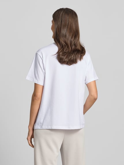 EA7 Emporio Armani Regular Fit T-Shirt aus Baumwoll-Mix mit Logo-Applikation Weiss 5