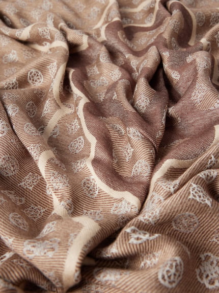 GUESS Sjaal van viscose met labeldetail, model 'KEFIAH' Lichtbruin - 2