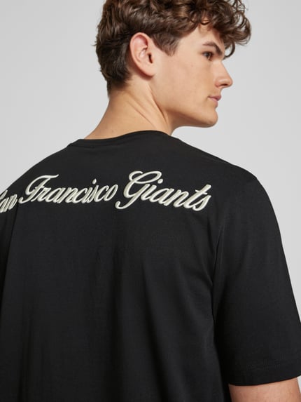Champion T-shirt z detalem z logo Czarny 3