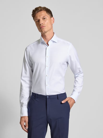 OLYMP SIGNATURE Slim fit zakelijk overhemd met kentkraag, model 'Savio' Bleu - 4