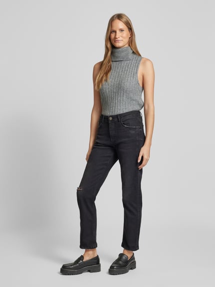 Goldgarn Slim Fit Jeans im Destroyed-Look Graphit 1