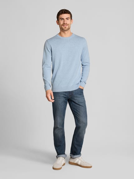 Tom Tailor Regular Fit Pullover aus reiner Baumwolle Hellblau 1